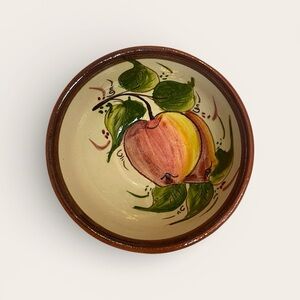 VTG Handmade Peach Design Bowl